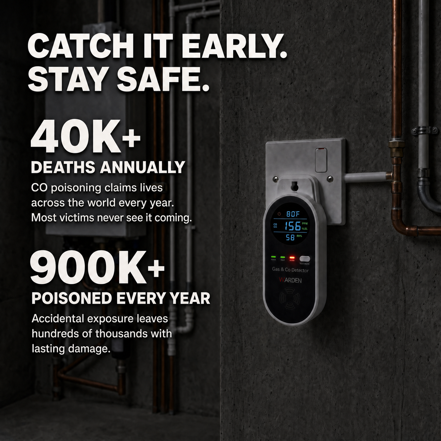 WARDEN 4-IN-1 CO Detector